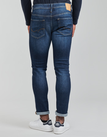 Jeans slim Jack & Jones JJIGLENN Bleu medium - Livraison Gratuite 