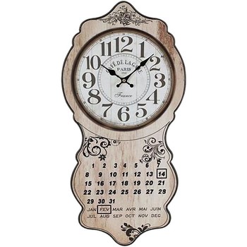 CARAMEL & CIE Horloges Signes Grimalt Grande Pendule rétro 60 cm Beige
