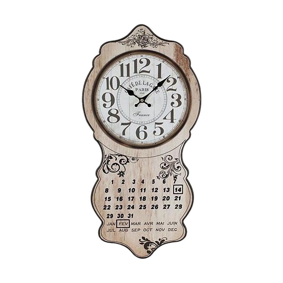 Maison & Déco Horloges Signes Grimalt Grande Pendule rétro 60 cm Beige