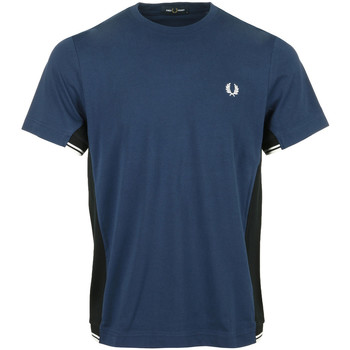Vêtements Homme T-shirts manches courtes Fred Perry Twin Tipped Panel T-Shirt bleu