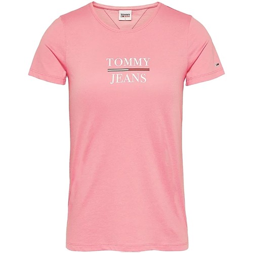 Vêtements Femme T-shirts & Polos Tommy Jeans T-shirt femmes  ref 53404 TIF Rose Rose