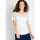 Vêtements Femme T-shirts & Polos Daxon by  - Tee-shirt Camping avec résille brodée Blanc