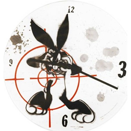 Les Petites Bomb Horloges Tropico Pendule Bugs Bunny Blanc