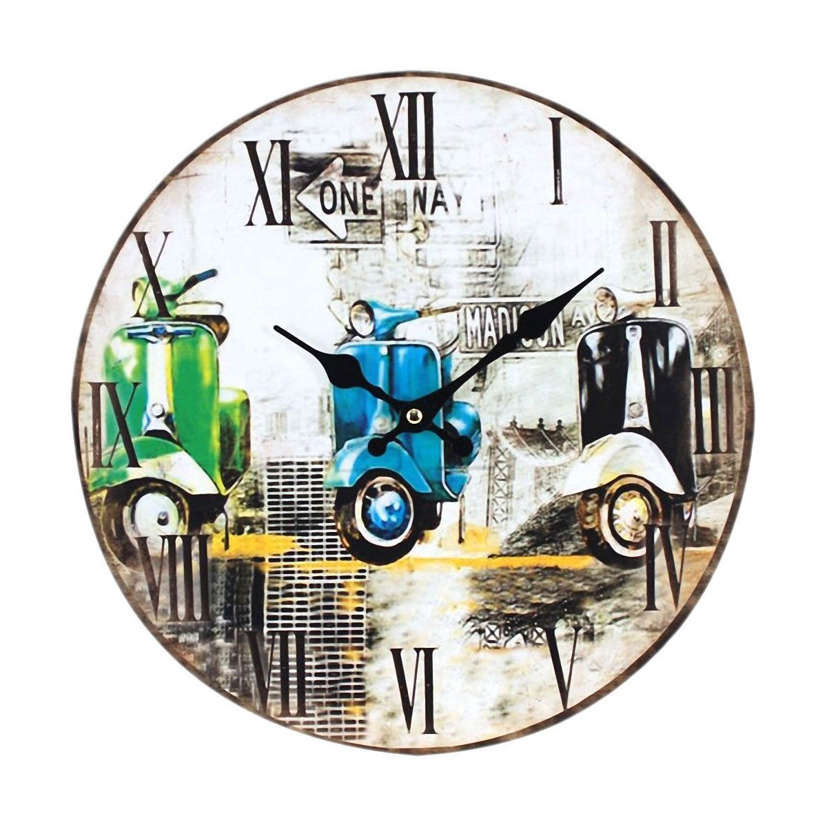 Maison & Déco Horloges Signes Grimalt Pendule en bois Scooter 33 cm Multicolore