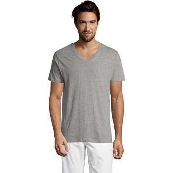 Vêtements Homme T-shirts manches courtes Sols Master camiseta hombre cuello pico Gris