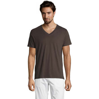 Vêtements Homme T-shirts manches courtes Sols Master camiseta hombre cuello pico Gris