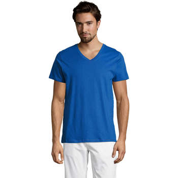 Vêtements Homme T-shirts manches courtes Sols Master camiseta hombre cuello pico Azul