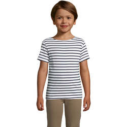 Vêtements Enfant T-shirts manches courtes Sols Camiseta niño cuello redondo Azul