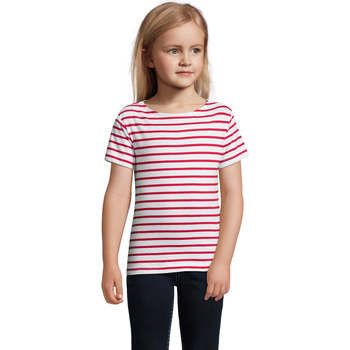 Vêtements Enfant T-shirts manches courtes Sols Camiseta niño cuello redondo Rouge