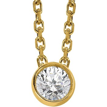 Montres & Bijoux Femme Colliers / Sautoirs Brillaxis Collier  diamant serti clos 0.10ct or jaune Jaune