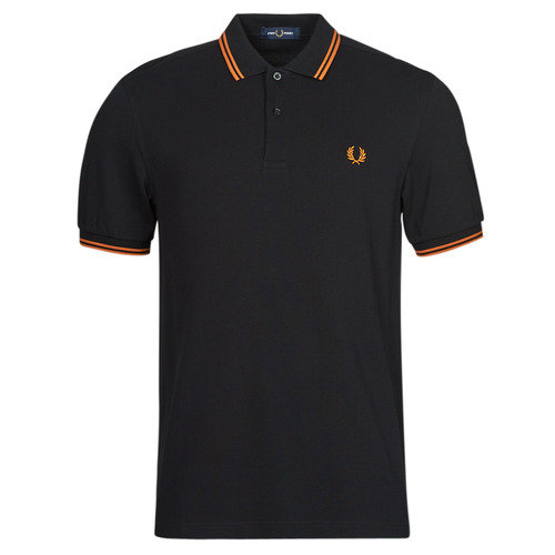 Vêtements Homme Polos manches courtes Fred Perry TWIN TIPPED FRED PERRY SHIRT Noir
