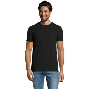 Vêtements Homme T-shirts manches courtes Sols Camiserta de hombre de cuello redondo Negro