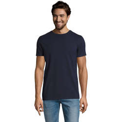 Vêtements Homme T-shirts manches courtes Sols Camiserta de hombre de cuello redondo Bleu