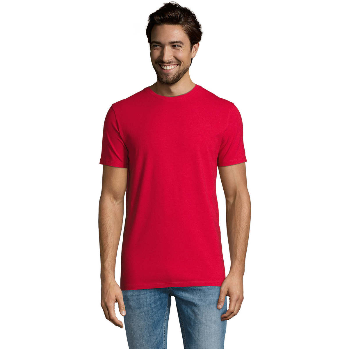 Vêtements Homme T-shirts manches courtes Sols Camiserta de hombre de cuello redondo Rouge