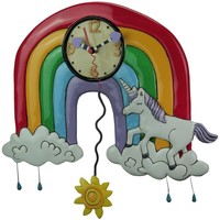 Maison & Déco Horloges Enesco Pendule en forme d'Arc en ciel et Licorne Multicolore