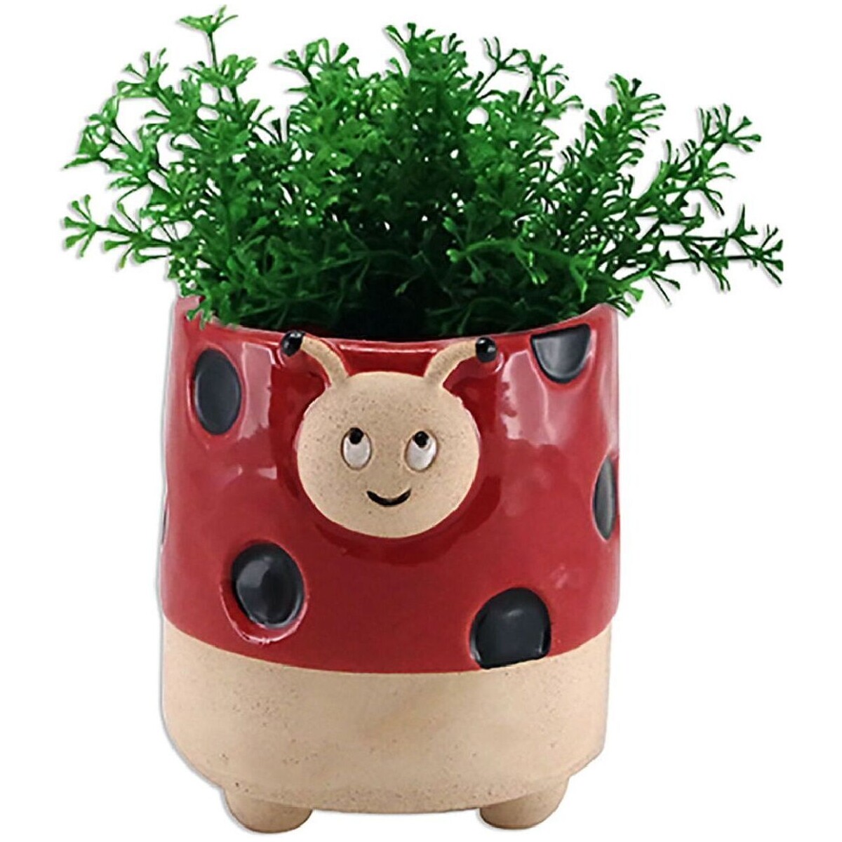 Maison & Déco Vases / caches pots d'intérieur Faye Cache Pot de Fleurs - Coccinelle Rouge