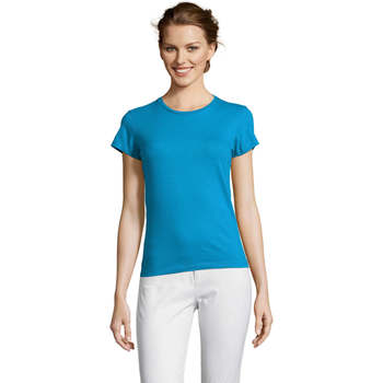 Vêtements Femme T-shirts manches courtes Sols Miss camiseta manga corta mujer Azul