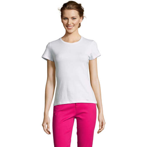 Vêtements Femme T-shirts manches courtes Sols Miss camiseta manga corta mujer Blanc