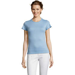 Vêtements Femme T-shirts manches courtes Sols Miss camiseta manga corta mujer Bleu