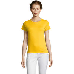 Vêtements Femme T-shirts manches courtes Sols Miss camiseta manga corta mujer Amarillo