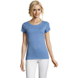 Vêtements Femme T-shirts manches courtes Sols Mixed Women camiseta mujer Azul