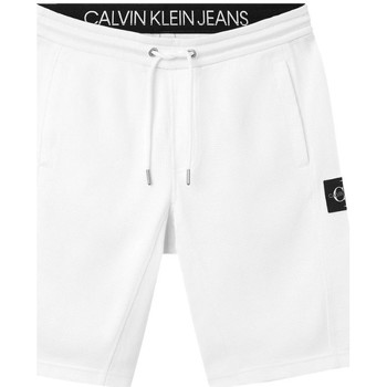 Vêtements Homme Shorts / Bermudas Calvin Klein Jeans Short de jogging Calvin Klein ref 53245 YAF Blanc Blanc
