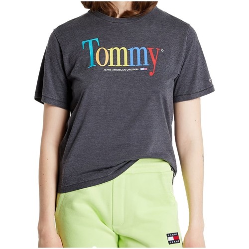 Vêtements Femme T-shirts & Polos Tommy Jeans T shirt  Ref 53405 BDS Noir Noir