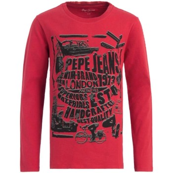 Vêtements Garçon T-shirts manches courtes Pepe JEANS midi  Rouge