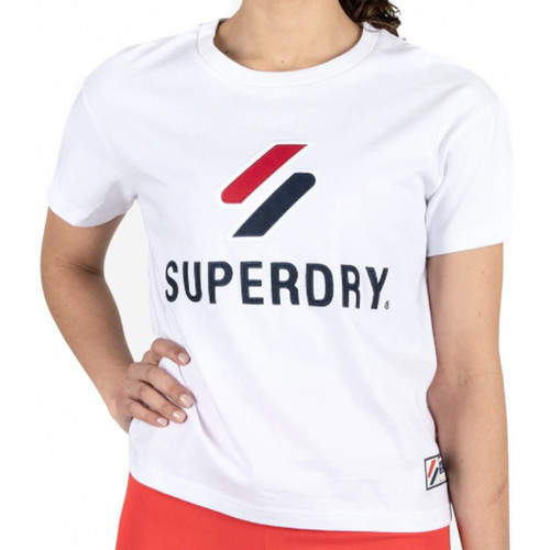 Vêtements Femme T-shirts graphic manches courtes Superdry Classic Blanc