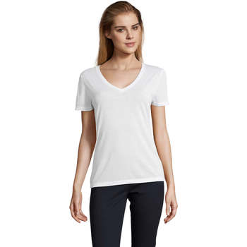 Vêtements Femme T-shirts manches courtes Sols MOTION camiseta de pico mujer Blanco