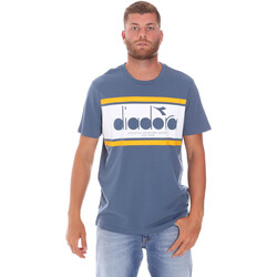 Vêtements Homme T-shirts manches courtes Diadora SCHWARZ 502176632 Bleu