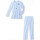 Vêtements Femme Pyjamas / Chemises de nuit Lingerelle by Daxon - Pyjama manches longues coton Bleu