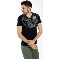Vêtements Homme tommy hilfiger ivy cable sweater Geographical Norway T-shirt Kudos - col V - imprimé Noir