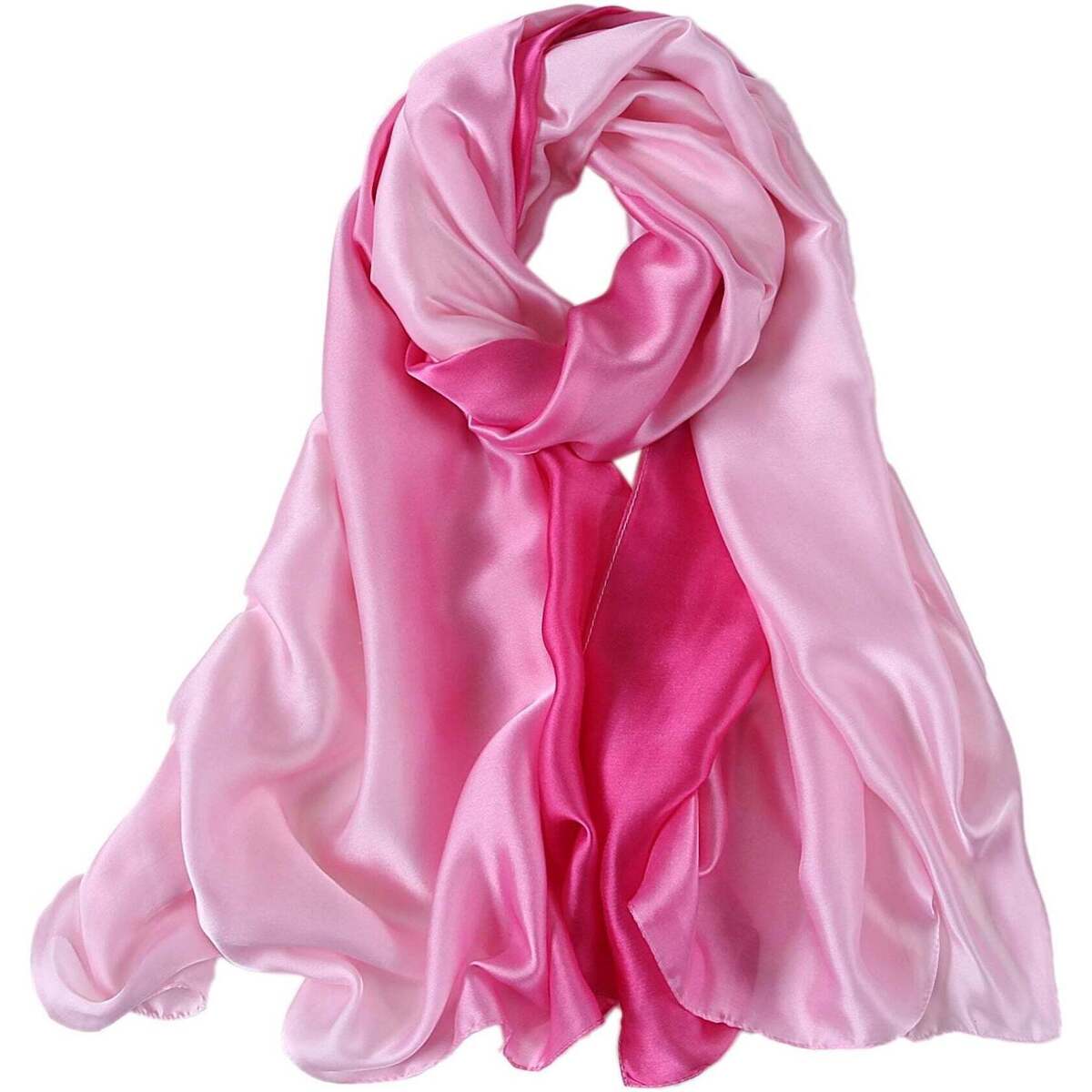 Accessoires textile Femme Echarpes / Etoles / Foulards Alberto Cabale Étole de Soie Light Pink Dark Pink Duo Rose Rose