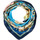 Accessoires textile Femme Echarpes / Etoles / Foulards Alberto Cabale Grand carré de Soie Blue India Zoé Turquoise Bleu