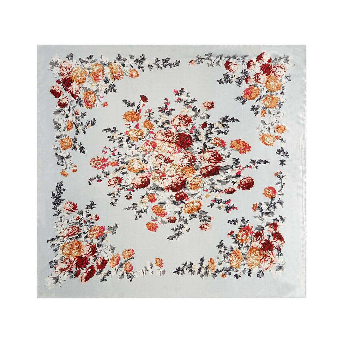 Accessoires textile Femme Echarpes / Etoles / Foulards Alberto Cabale Grand carré de Soie White Flower Zoé Blanc Blanc