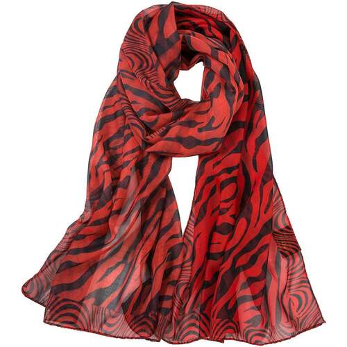 Accessoires textile Femme Echarpes / Etoles / Foulards Alberto Cabale Voile de Soie Red Zebra Véra Rouge Rouge