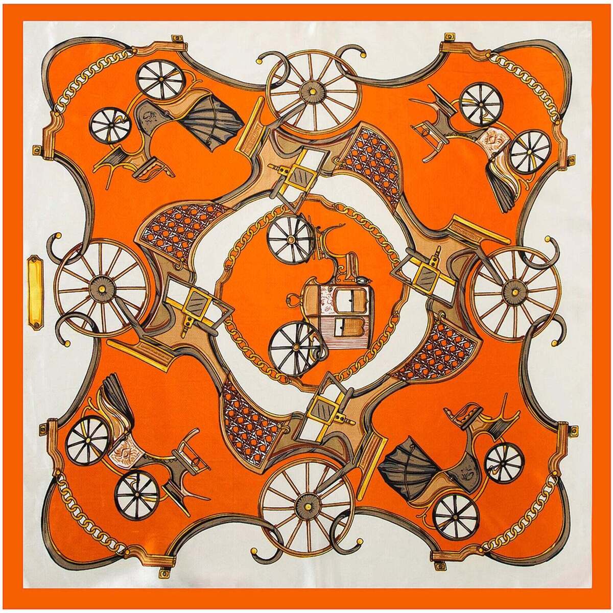 Accessoires textile Femme Les Petites Bomb Petit carré de Soie Orange Cream Cléo Orange Orange