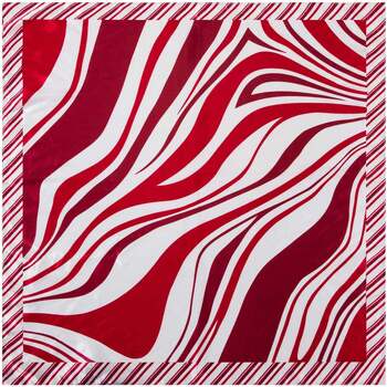 Accessoires textile Echarpes / Etoles / Foulards Alberto Cabale Petit carré de Soie Cream Red Cléo Multicolore