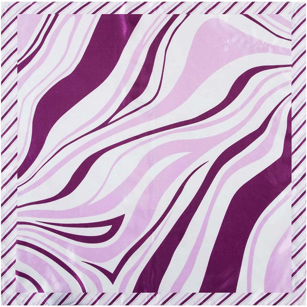Accessoires textile Femme Lune Et Lautre Petit carré de Soie Cream Purple Cléo Violet Violet