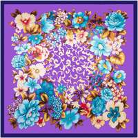 Accessoires textile Echarpes / Etoles / Foulards Alberto Cabale Grand carré de Soie Purple Blue Zoé Multicolore