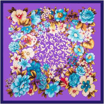 Accessoires textile Echarpes / Etoles / Foulards Alberto Cabale Grand carré de Soie Purple Blue Zoé Multicolore