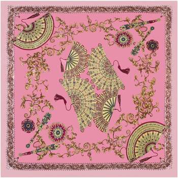 Accessoires textile Echarpes / Etoles / Foulards Alberto Cabale Grand carré de Soie Pink Cream Zoé Multicolore