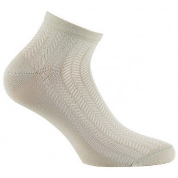 Accessoires Femme Chaussettes Kindy Chaussettes ultra-courtes fantaisies chevrons MADE IN FRANCE Beige