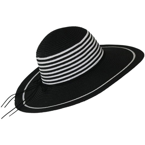 Accessoires textile Femme Chapeaux Chapeau-Tendance Capeline rayée FORLIEN Noir