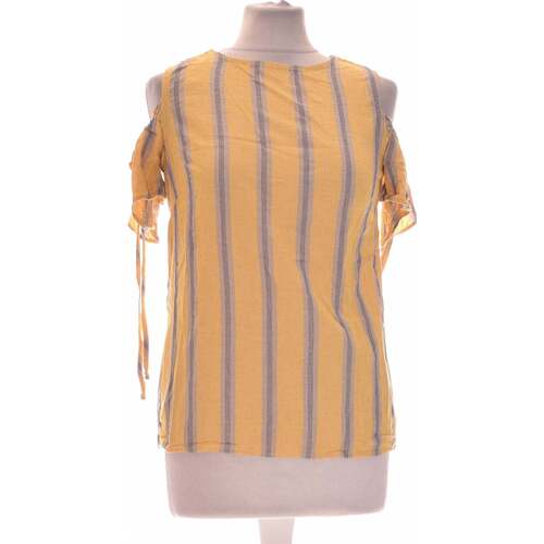 Vêtements Femme LIU JO metallic stripe-trimmed dress Promod top manches courtes  36 - T1 - S Jaune Jaune