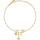 Montres & Bijoux Femme Bracelets Cleor Bracelet en argent 925/1000 et zircon Doré