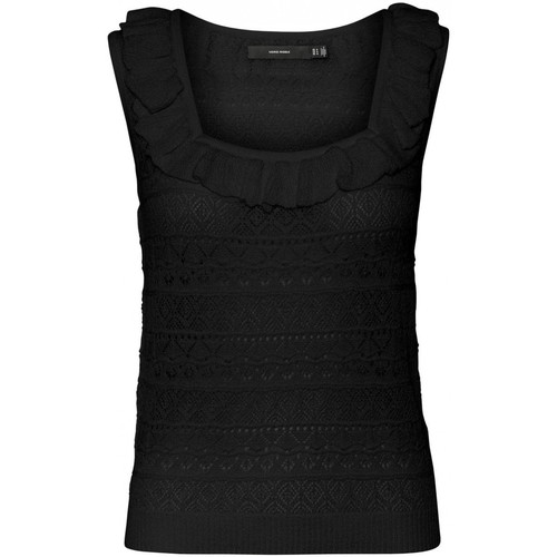 Vêtements Femme T-shirts manches courtes Vero Moda Top Noir F Noir