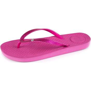 Chaussures Femme Tongs Isotoner Tongs paillettes Fuchsia