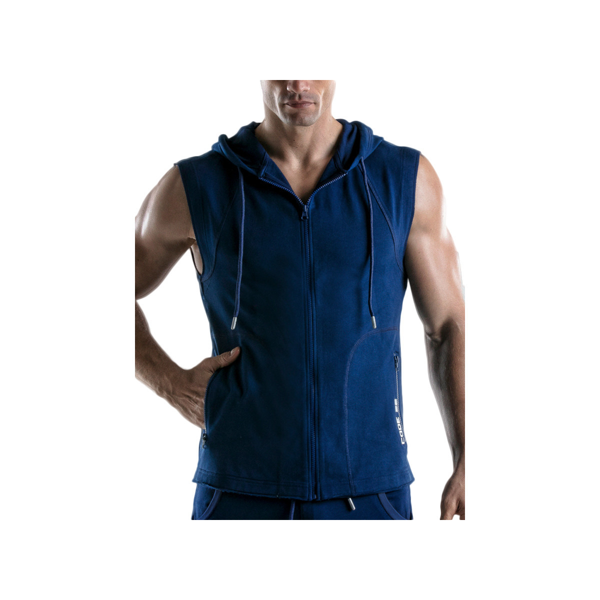 Vêtements Homme Vestes de survêtement Code 22 Veste sans manches à capuche Force Code22 Bleu